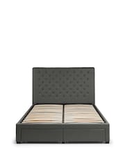 Julian Bowen Dark Grey Wilton 4 Drawer Linen Upholstered Bed - Image 5 of 12