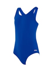 Zoggs Blue Girls Cottesloe Sportsback Swimsuits - Image 4 of 5