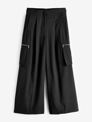Black Utility Wide Leg Trousers - Image 5 of 6