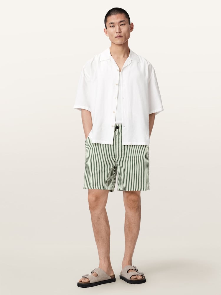 AllSaints Green Chopin Shorts - Image 2 of 6