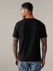 Black Slim Fit Essential V-Neck T-Shirt - Image 2 of 4