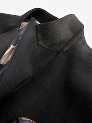 Black Tailored Wool Donegal Tuxedo Suit Jacket - Image 8 of 11