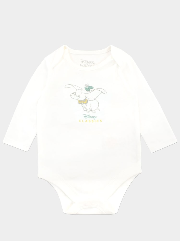 Character Green Baby Dumbo Sleepsuit Bodysuit Hat And Bib 4 Piece Set - Image 2 of 5 Character Green Baby Dumbo Sleepsuit Bodysuit Hat And Bib 4 Piece Set - Image 2 of 5