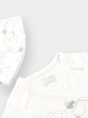 Character Green Baby Dumbo Sleepsuit Bodysuit Hat And Bib  4 Piece Set - Image 4 of 5
