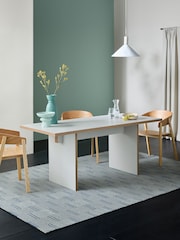 MADE.COM Grey Zayla Rectangle Fixed Dining Table - Image 1 of 3