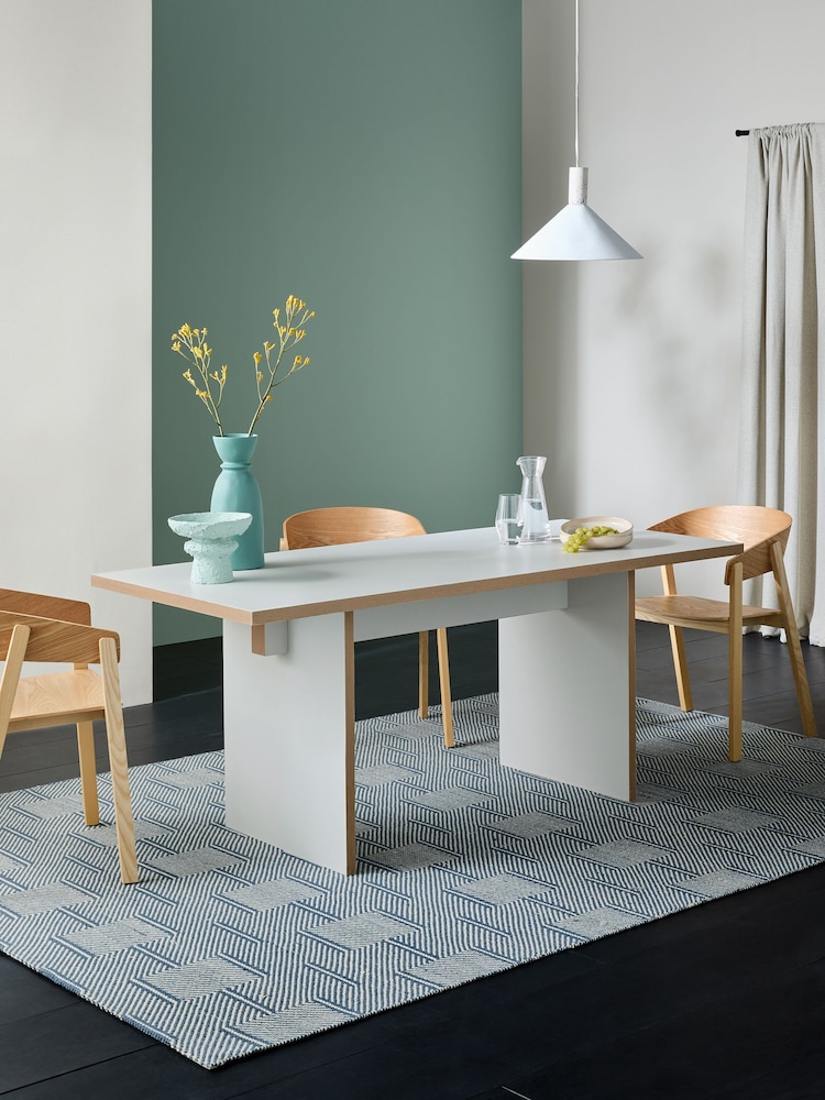 MADE.COM Grey Zayla Rectangle Fixed Dining Table - Image 1 of 3