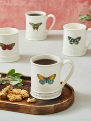 Portmeirion Set of 4 White Botanic Garden Harmony Tankards - Image 1 of 3