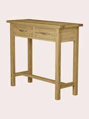 Laura Ashley Oak Milton 2 Drawer Console Table - Image 4 of 5