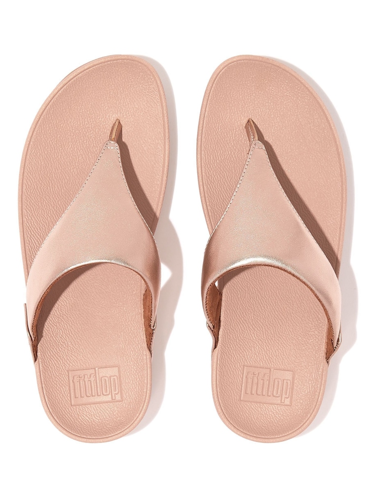 FitFlop Lulu Leather Toe Post Sandals - Image 3 of 5