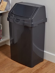 Wham Black Casa 50L Plastic Swing Bin - Image 1 of 2