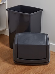 Wham Black Casa 50L Plastic Swing Bin - Image 2 of 2