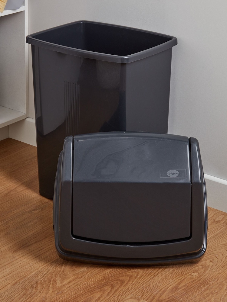 Wham Black Casa 50L Plastic Swing Bin - Image 2 of 2