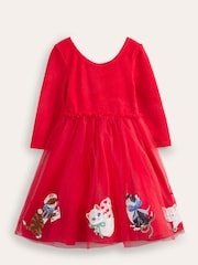 Rouge - Robe Boden en tulle velours appliqué - Image 2 of 4