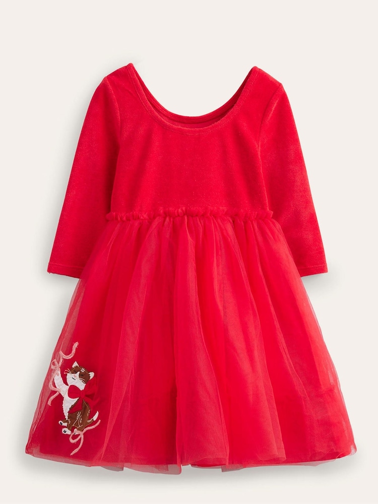 Rouge - Robe Boden en tulle velours appliqué - Image 3 of 4