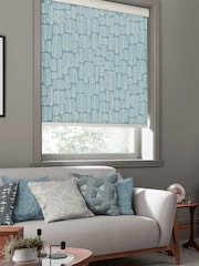 MissPrint Blue Little Trees Made To Measure Roller Blind - Image 1 of 2