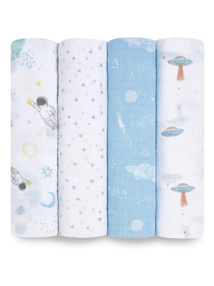Aden & Anais Essentials Musselin-Decken aus 100 % Baumwolle im 4er-Pack - Bild 1 von 7 Aden & Anais Essentials Musselin-Decken aus 100 % Baumwolle im 4er-Pack - Bild 1 von 7