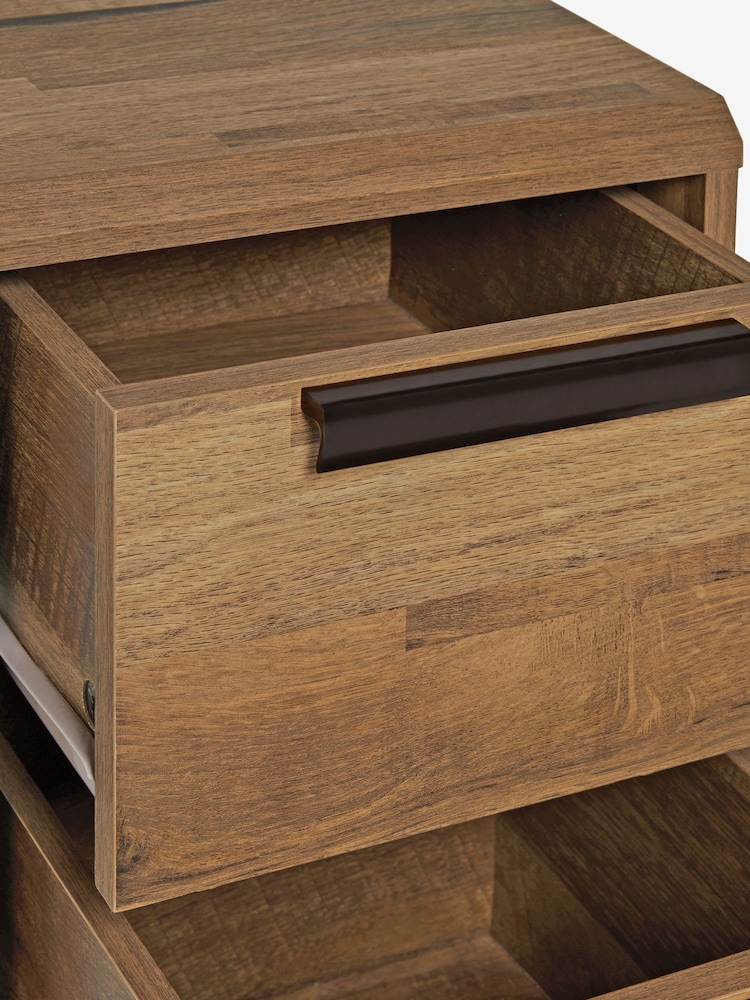 Dark Bronx Oak Effect Set of 2 Bedside Table - Image 11 of 11
