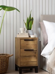 Dark Bronx Oak Effect Set of 2 Bedside Table - Image 6 of 11