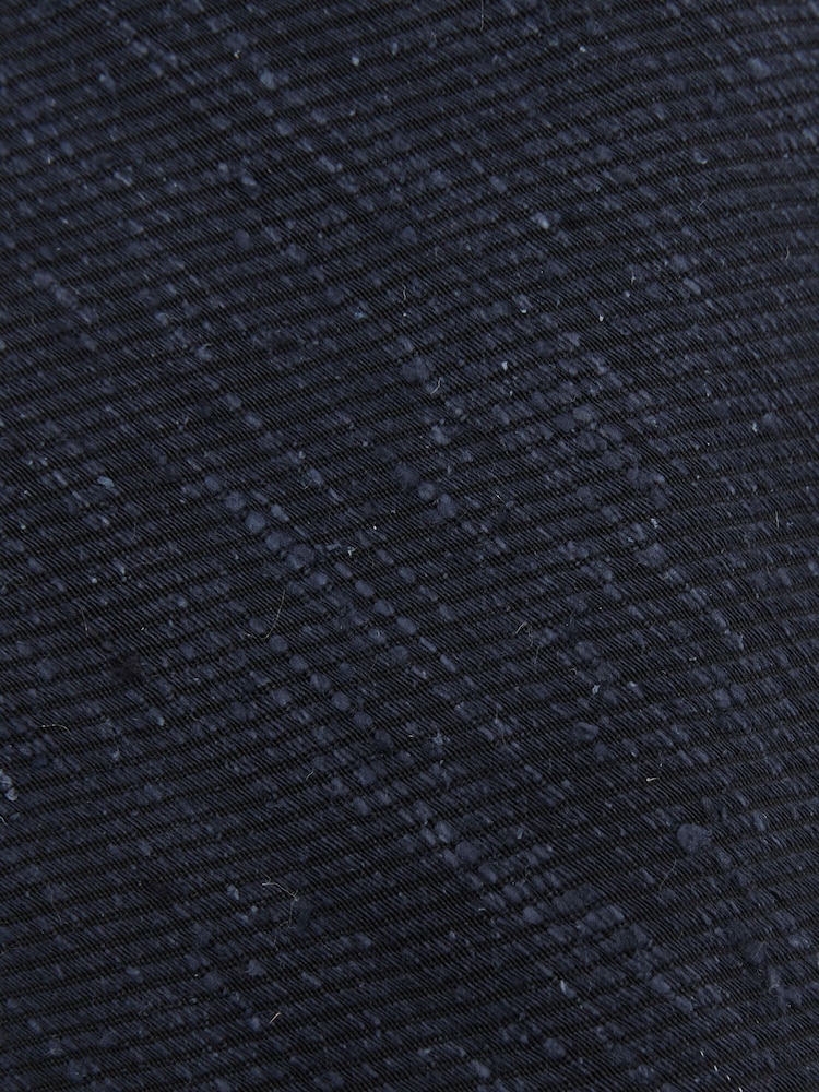 Reiss Navy Ermo Silk-Blend Slub Textured Tie - Image 5 of 5 Reiss Navy Ermo Silk-Blend Slub Textured Tie - Image 5 of 5