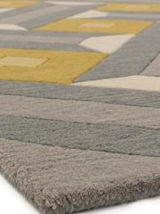 Asiatic Rugs Ochre Yellow Reef Wool Motif Rug - Image 2 of 6