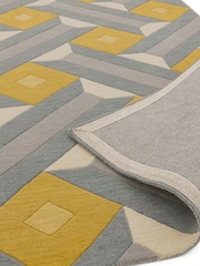 Asiatic Rugs Ochre Yellow Reef Wool Motif Rug - Image 5 of 6