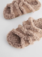 Brown Borg Cross-Over Slider Slippers - Image 6 of 8