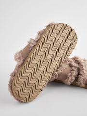 Brown Borg Cross-Over Slider Slippers - Image 8 of 8