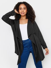 M&Co Black Petite Waterfall Cardigan - Image 1 of 5