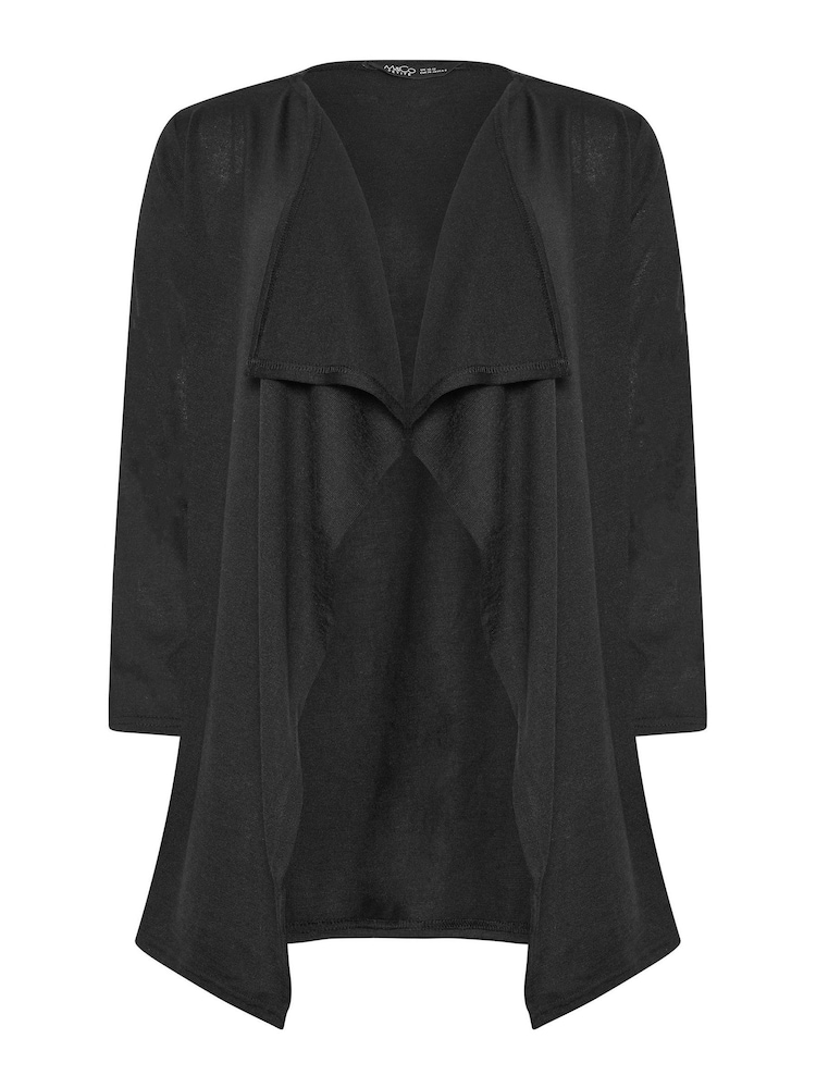 M&Co Black Petite Waterfall Cardigan - Image 5 of 5