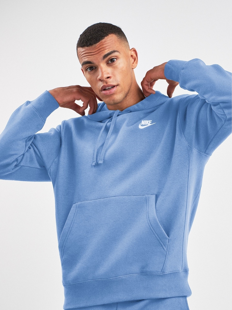 Nike Light Blue Club Pullover Hoodie - Image 1 of 5
