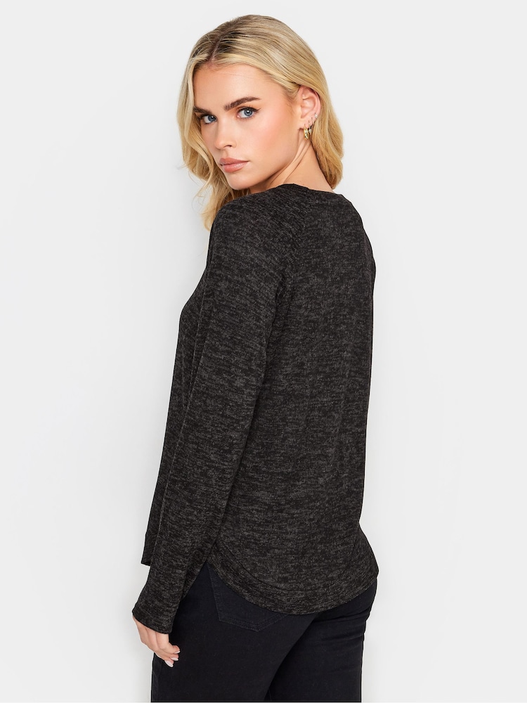 PixieGirl Petite Black Button Hem Cosy Jumper - Image 2 of 4