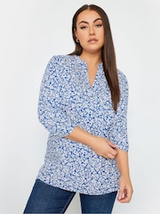 Blusa con estampado floral de Yours Curve - Imagen 1 de 4