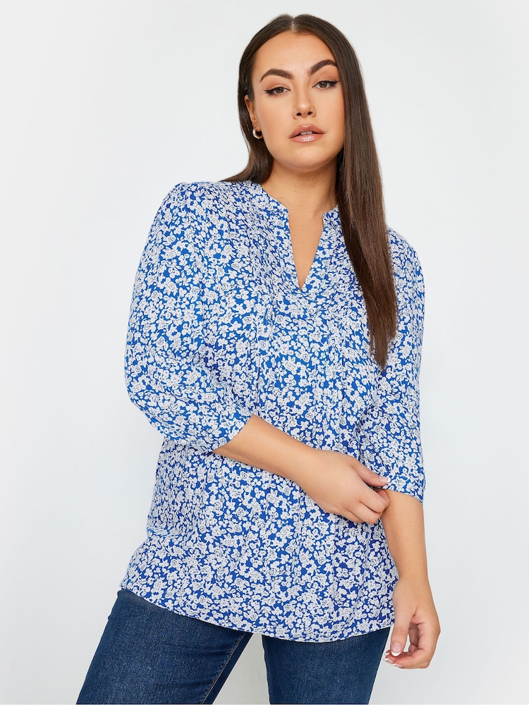 Blusa con estampado floral de Yours Curve - Imagen 1 de 4