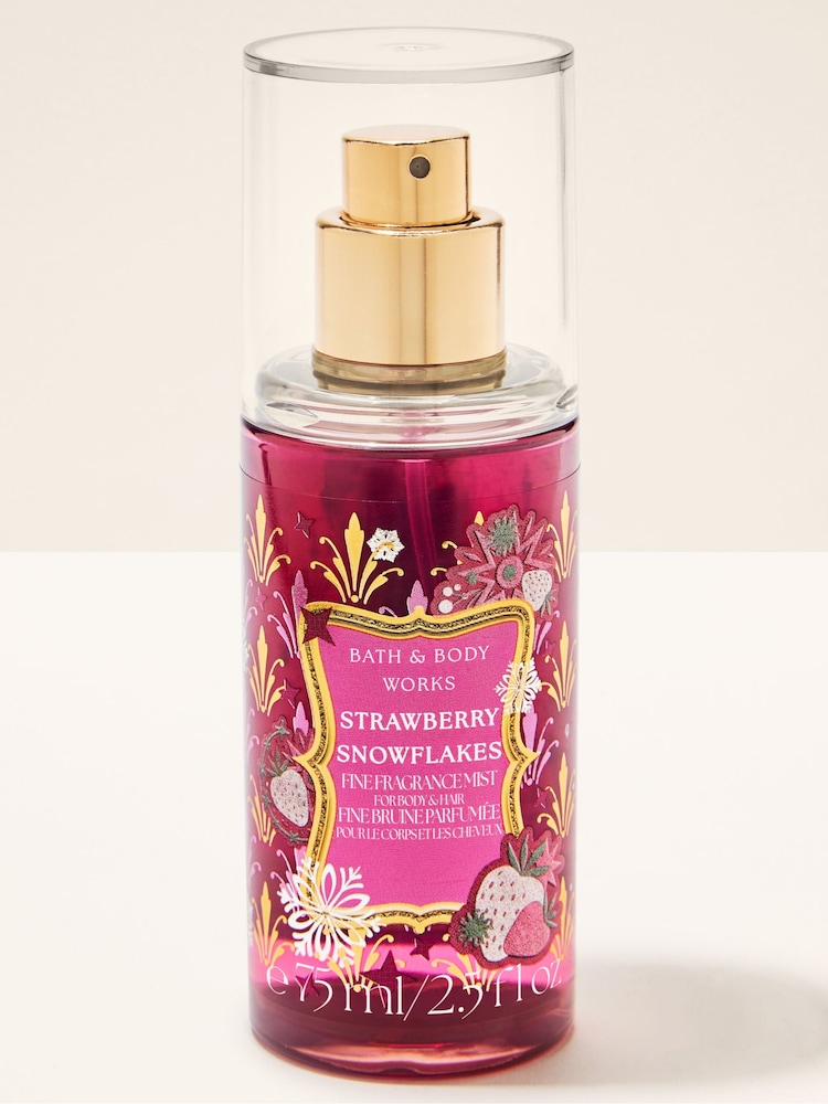 Bath & Body Works Strawberry Snowflakes Travel Size Fine Fragrance Mist 75ml - Image 1 of 3