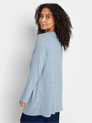 M&Co Blue Petite Lightweight Cardigan - Image 3 of 4