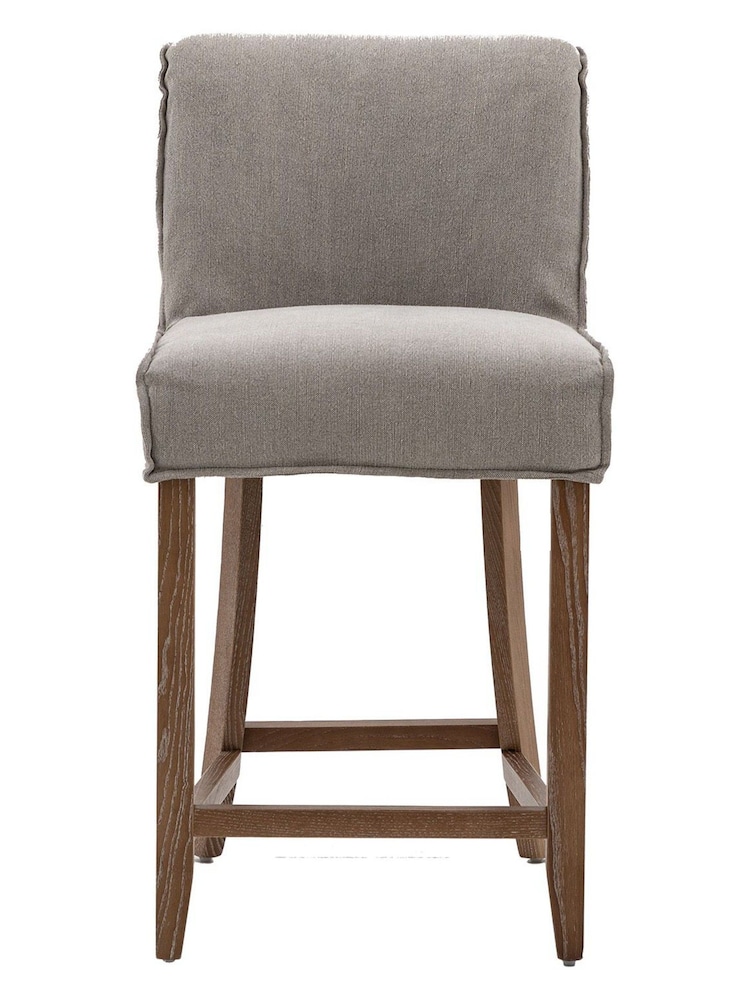 Gallery Home Cream Cory Linen Bar Stool Set of 2 - Image 1 of 5