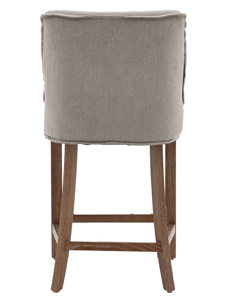 Gallery Home Cream Cory Linen Bar Stool Set of 2 - Image 2 of 5