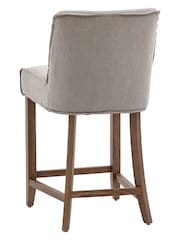 Gallery Home Cream Cory Linen Bar Stool Set of 2 - Image 3 of 5
