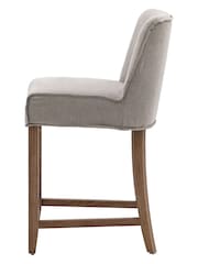 Gallery Home Cream Cory Linen Bar Stool Set of 2 - Image 4 of 5