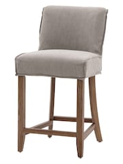 Gallery Home Cream Cory Linen Bar Stool Set of 2 - Image 5 of 5