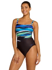 Zoggs Blue Adjustable Classicback Swimsuit With Fixed Foam Cups - Image 2 of 6