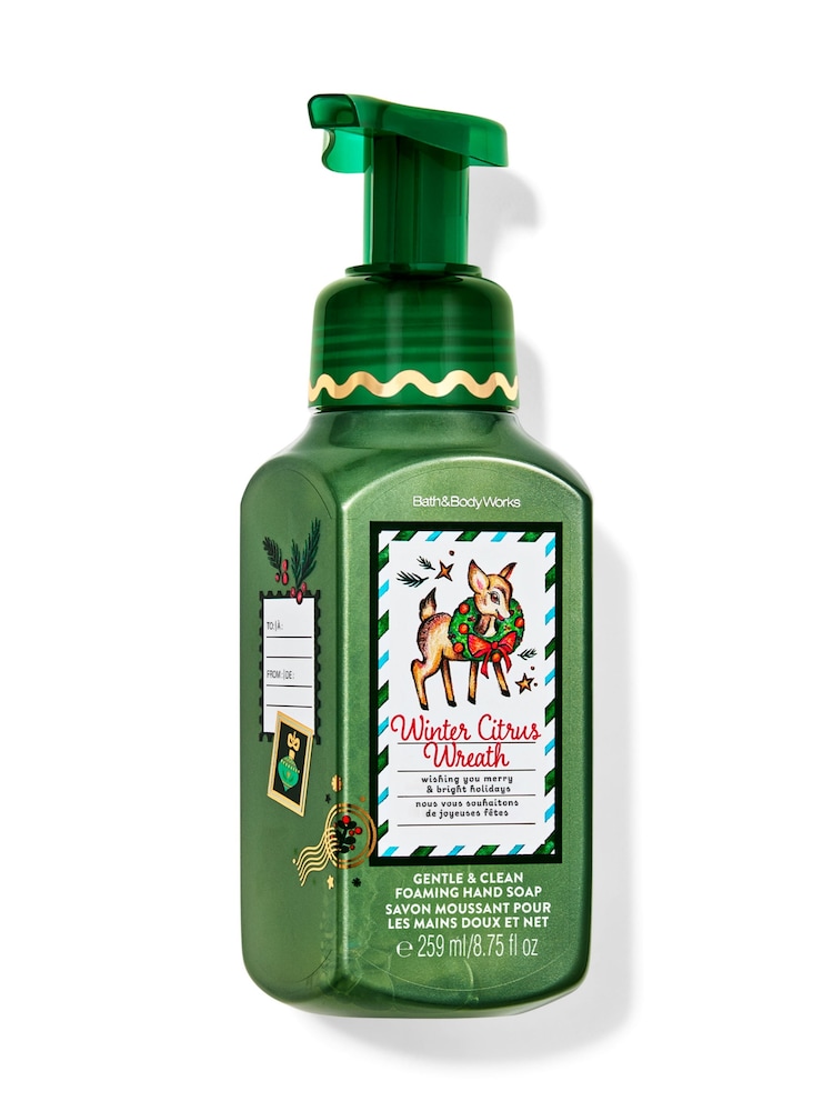 Bath & Body Works Winter Citrus Wreath Gentle & Clean Foaming Hand Soap 259ml - Image 1 of 2 Bath & Body Works Winter Citrus Wreath Gentle & Clean Foaming Hand Soap 259ml - Image 1 of 2