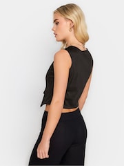 PixieGirl Petite Black Asymetric Button Waistcoat - Image 3 of 5