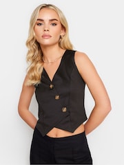 PixieGirl Petite Black Asymetric Button Waistcoat - Image 5 of 5