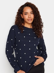 M&Co Blue Polka Dot Jumper - Image 1 of 4
