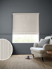 Emily Bond Smokey Grey Oscar Stripe Made to Measure Roman Blinds - Image 1 of 6