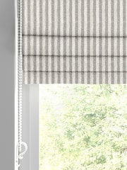 Emily Bond Smokey Grey Oscar Stripe Made to Measure Roman Blinds - Image 2 of 6
