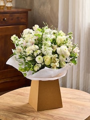 White Flower Bouquet in Gift Bag - Image 1 of 4
