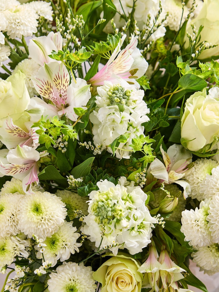 White Flower Bouquet in Gift Bag - Image 2 of 4