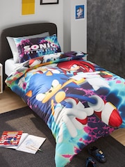 Multi Sonic the Hedgehog 100% Cotton Single Duvet Cover and Pillowcase Set - Image 1 of 11